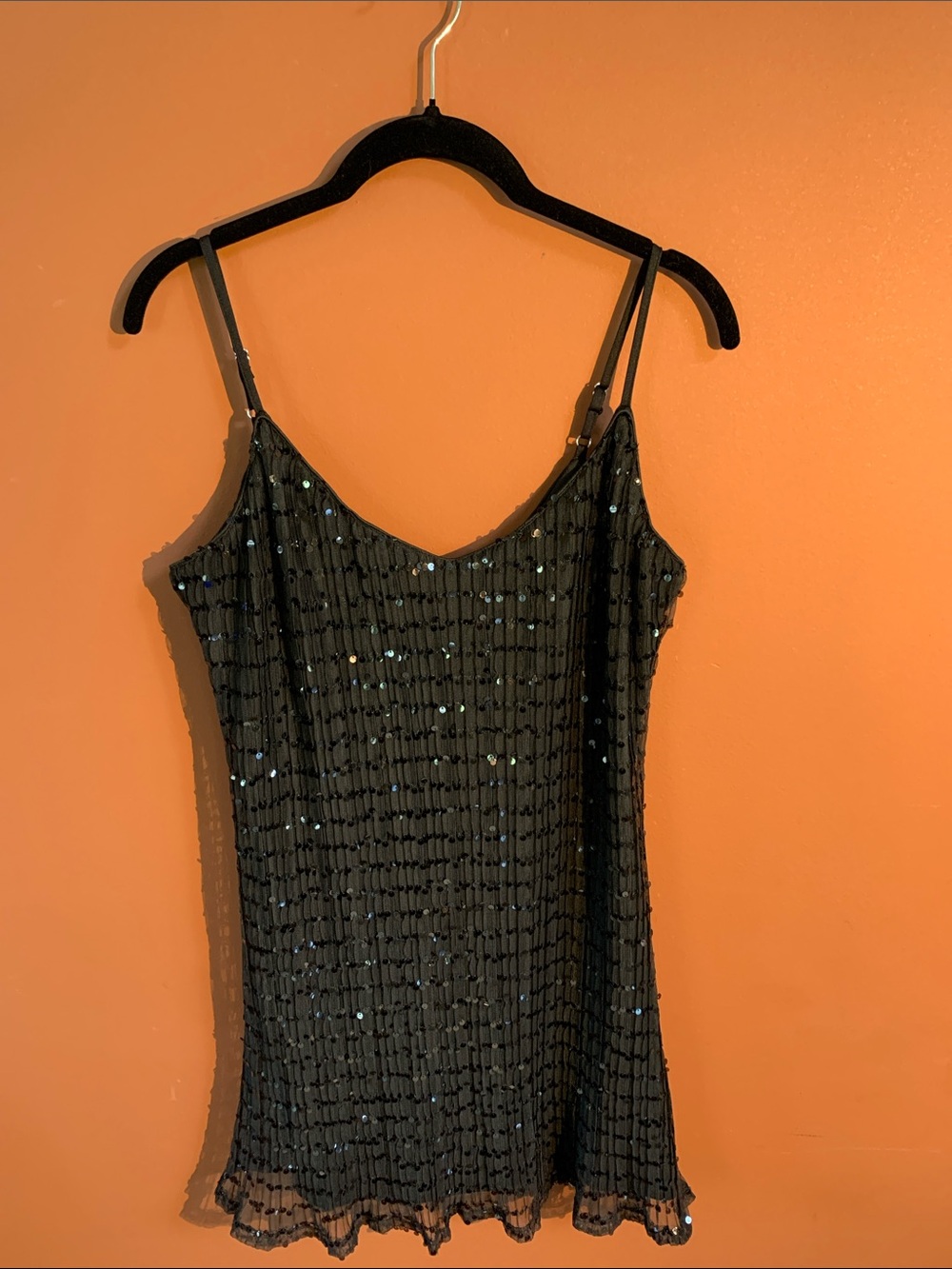 Forever 21 Black Sequin Slip Mini Dress